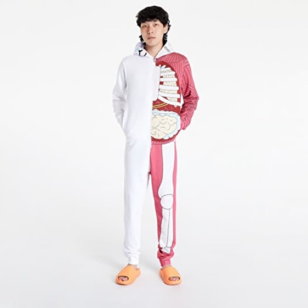 RIPNDIP Lord Nermal 100% Cotton White Skeleton Onesie MSRP $180